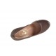 Decolté da donna con borchie con plateau in pelle marrone tacco 10 - Misure disponibili: 42