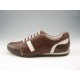 Sportschuhe für Herren mit Schnürsenkeln aus braunem und weissem Leder