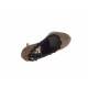 Decolté con plateau in camoscio taupe e nero tacco 15 - Misure disponibili: 42