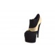 Chaussure à plateforme en daim noir et beige talon 15 - Pointures disponibles:  42