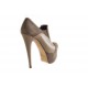 Chaussure à plateforme avec elastiques en daim et cuir verni beis talon 15 - Pointures disponibles:  42