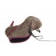 Bottine avec lacets à plateforme en daim taupe et fuchsia talon 15 - Pointures disponibles:  32, 42