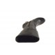 Stivale da donna con cerniera e plateau in pelle nera tacco 10 - Misure disponibili: 42