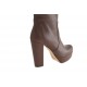 Bota para mujer con cremallera y plataforma en piel color marron tacon 10 - Tallas disponibles:  42