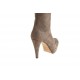 Bottes avec fermeture éclair et plateforme en daim beis talon 10 - Pointures disponibles:  42