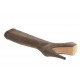 Bota con cremallera y plataforma en gamuza color beis tacon 11 - Tallas disponibles:  42