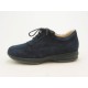 Zapato deportivo con cordones para hombre en gamuza de color azul oscuro