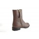 Botines para mujer con cremallera en piel marron tacon 3 - Tallas disponibles:  32