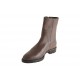 Botines para mujer con cremallera en piel marron tacon 3 - Tallas disponibles:  32