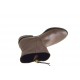 Bottines pour femmes avec fermeture éclair en cuir brun talon 3 - Pointures disponibles:  32