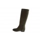 Bottes pour femmes avec fermeture éclair et boucle en daim vert talon 1 - Pointures disponibles:  32