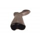 Woman's boot with zipper in taupe brown leather heel 2 - Available sizes:  32