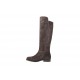 Woman's boot with zipper in dark brown suede heel 2 - Available sizes:  32
