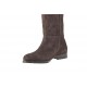 Woman's boot with zipper in dark brown suede heel 2 - Available sizes:  32