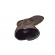 Woman's boot with zipper in dark brown suede heel 2 - Available sizes:  32