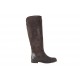 Stiefel mit Reissverschluss aus dunkelbraunem Wildleder und Leder Absatz 2