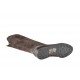 Woman's boot with zipper in dark brown suede and leather heel 2 - Available sizes:  32