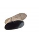 Woman's boot with zipper in taupe suede, patent leather and leather wedge heel 9 - Available sizes:  42