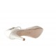 Decolte abierto con plataforma y cinturon Charleston en piel perlada de color marfil - Tallas disponibles:  45, 46