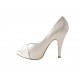 Open toe with hidden platform in pearled ivory leather - Available sizes:  44, 45