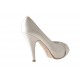 Open toe with hidden platform in pearled ivory leather - Available sizes:  44, 45