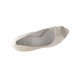 Open toe with hidden platform in pearled ivory leather - Available sizes:  44, 45
