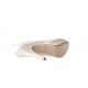 Decolte con plataforma en piel de color marfil perflado con tacon 11 - Tallas disponibles:  44, 45