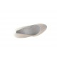 Decolte con plataforma en piel de color marfil perflado con tacon 11 - Tallas disponibles:  44, 45