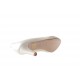 Zapato de salon con plataforma en piel de color marfil perlado tacon 6 - Tallas disponibles:  31, 46