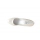 Zapato de salon con plataforma en piel de color marfil perlado tacon 6 - Tallas disponibles:  31, 46