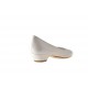 Escarpin en cuir ivoire perlé talon 3 - Pointures disponibles:  31, 32, 33