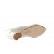 Zapato de salon en piel perlada de color marfil tacon 3 - Tallas disponibles:  31, 32, 33