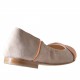 Bailarina para mujer con elastico en gamuza beis y piel imprimida cobre tacon 1 - Tallas disponibles:  32