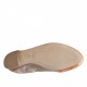 Bailarina para mujer con elastico en gamuza beis y piel imprimida cobre tacon 1 - Tallas disponibles:  32