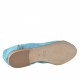 Bailarina para mujer con elastico en gamuza y piel imprimida azul claro tacon 1 - Tallas disponibles:  32
