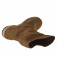 Botines en piel nabuk y nabuk perforado de color cuero tacon 2 - Tallas disponibles:  32