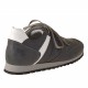 Zapato deportivo con cordones para hombre en piel azul y blanca - Tallas disponibles:  37