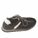 Zapato deportivo con cordones para hombre en piel azul y blanca - Tallas disponibles:  37