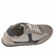 370935-Stringato sportivo in camoscio e tela grigio+pelle blu
