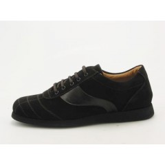 Zapato deportivo con cordones para hombre en gamuza marron oscuro - Tallas disponibles:  36, 38