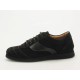 Zapato deportivo con cordones para hombre en gamuza marron oscuro