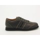 Stringata sportiva pelle marrone -  