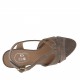 Sandale pour femmes avec plateforme en daim gris talon 10 - Pointures disponibles:  42