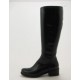 Damenstiefel mit Reißverschluß aus schwarzem Leder Absatz 3