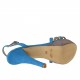 Sandale avec plateforme et courroie en daim bleu et gris talon 11 - Pointures disponibles:  42