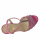 Sandalia con cinturon y plataforma en piel fucsia et gamuza gris tacon 11 - Tallas disponibles:  42