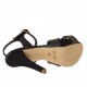 Sandalo cinturino plateau in pelle nero -  