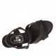 550209-Sandalo cinturino plateau in pelle nero