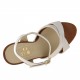 550211-Sandalo cinturino plateau in pelle bianco+cuoio