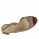 Sandale pour femmes avec plateforme en daim sable et cuir brun talon 11 - Pointures disponibles:  42